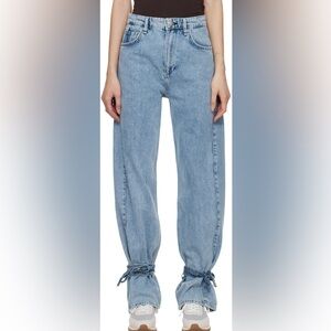 Rag & Bone blue splice Jeans with ties